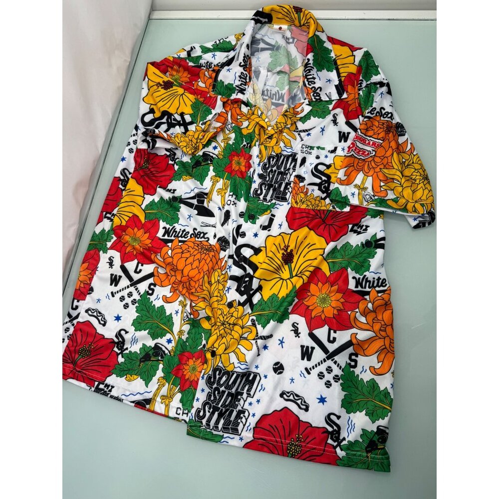 Chicago White Sox Hawaiian Shirt Button Up Beggars Pizza Baseball Lightweight XL